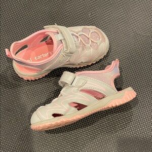 Carter's Girls Sandals in Pink and Gray with Velcro